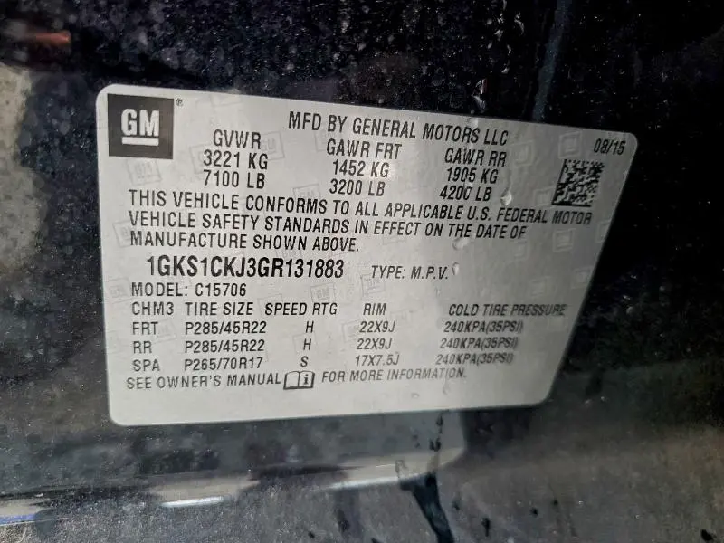 2016 GMC YUKON DENALI  