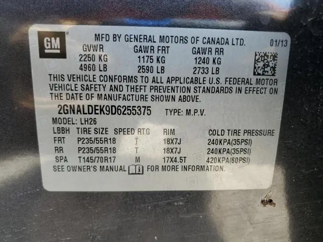 2013 CHEVROLET EQUINOX LT  