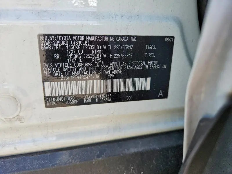 2024 TOYOTA RAV4 LE  
