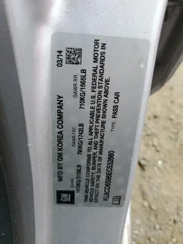 2014 CHEVROLET SPARK 1LT  