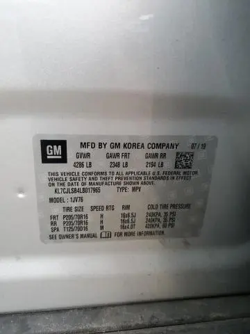 2020 CHEVROLET TRAX 1LT  