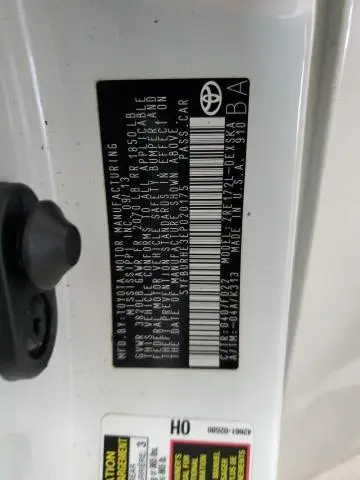 2014 TOYOTA COROLLA L  