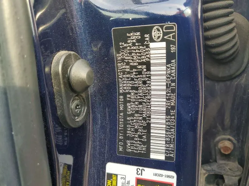 2012 TOYOTA COROLLA LE  