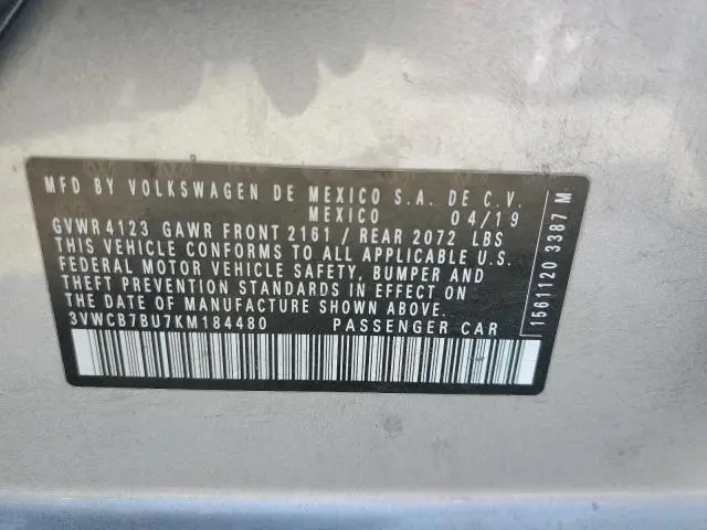 2019 VOLKSWAGEN JETTA   