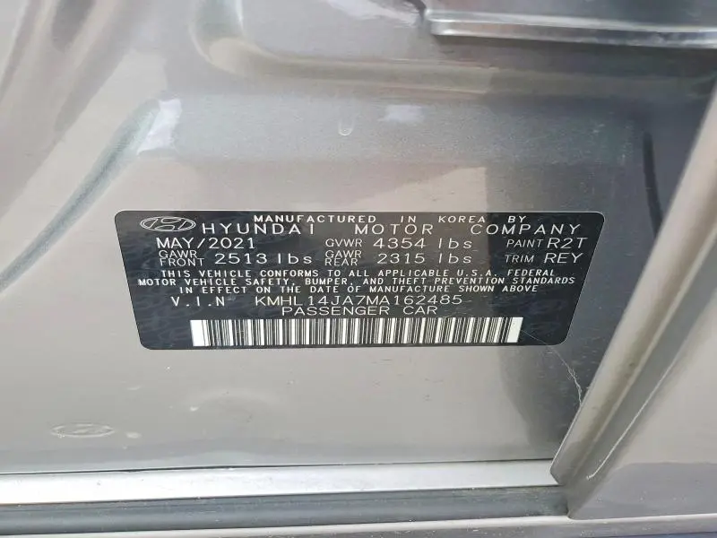 2021 HYUNDAI SONATA SEL  