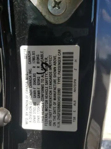 2014 HONDA CIVIC EX  