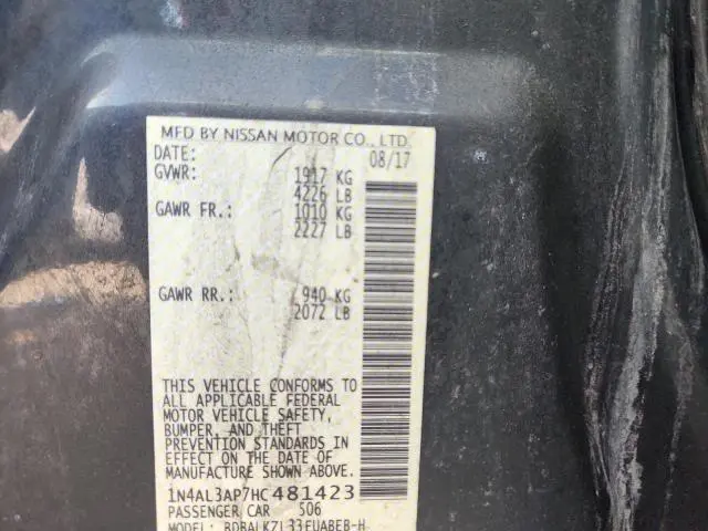 2017 NISSAN ALTIMA 2.5  