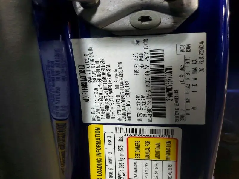 2014 FORD FUSION TITANIUM  