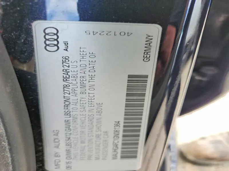 2016 AUDI A6 PRESTIGE  