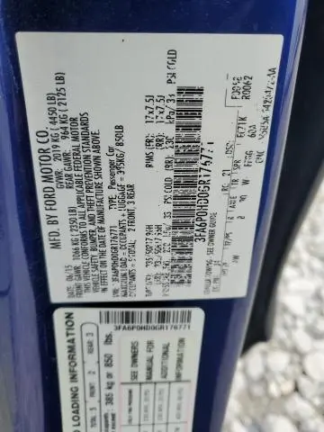2016 FORD FUSION SE  