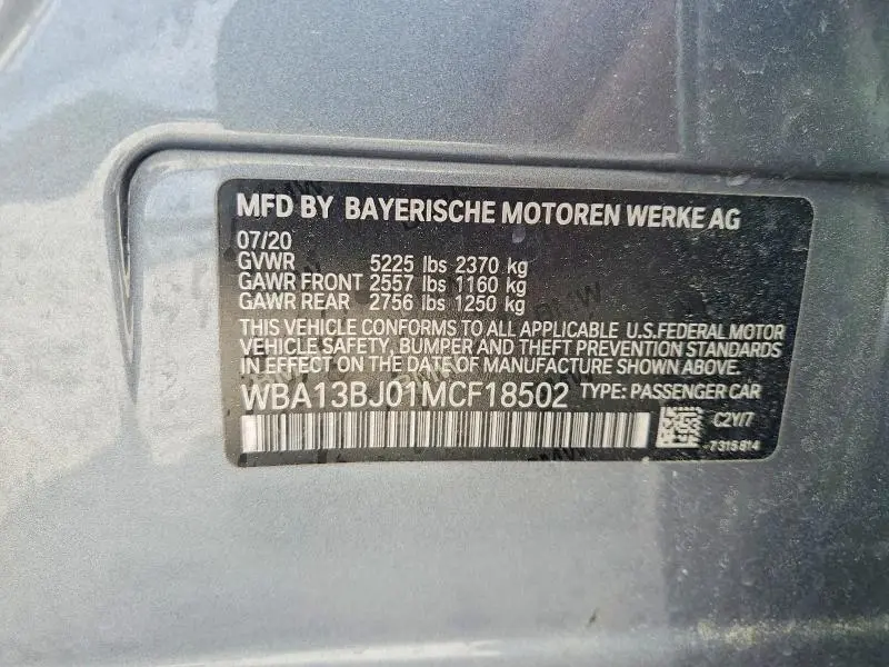 2021 BMW 530 XI  