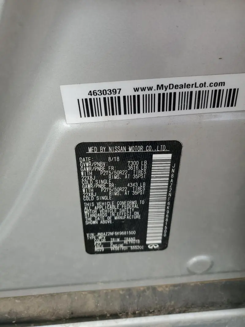 2019 INFINITI QX80 LUXE  