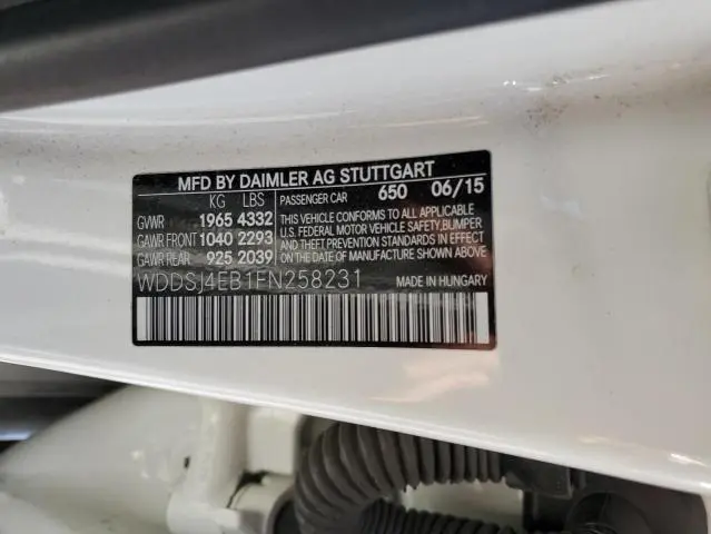 2015 MERCEDES-BENZ CLA 250  