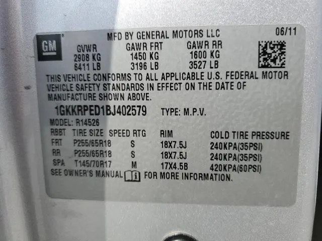 2011 GMC ACADIA SLE  