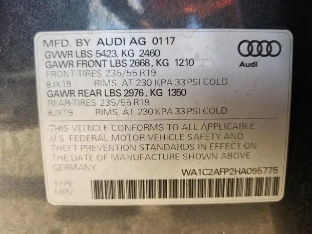 2017 AUDI Q5 PREMIUM  