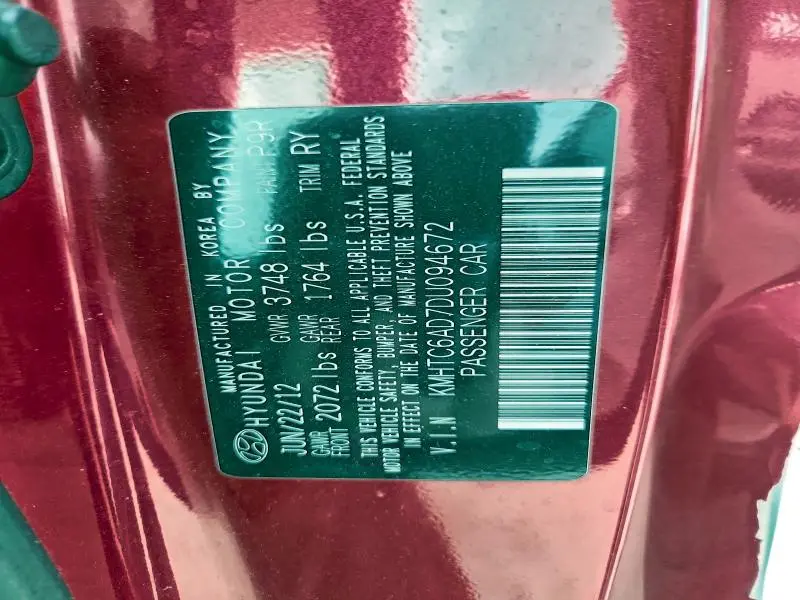 2013 HYUNDAI VELOSTER   