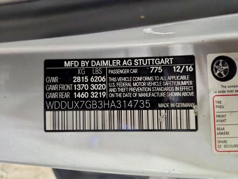 2017 MERCEDES-BENZ S MERCEDES-MAYBACH S600  