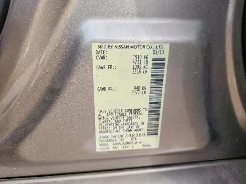 2013 NISSAN ALTIMA 2.5  
