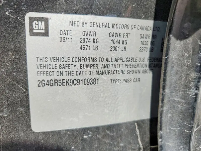 2012 BUICK REGAL   