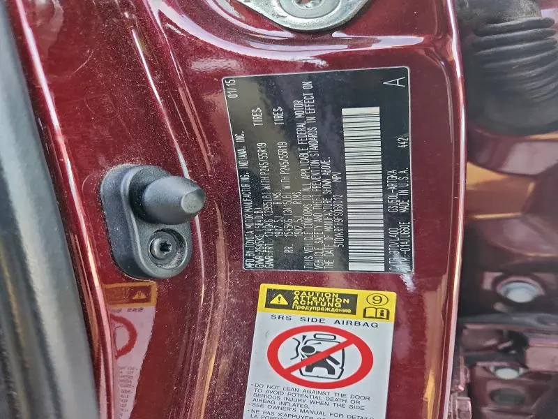 2015 TOYOTA HIGHLANDER LIMITED  