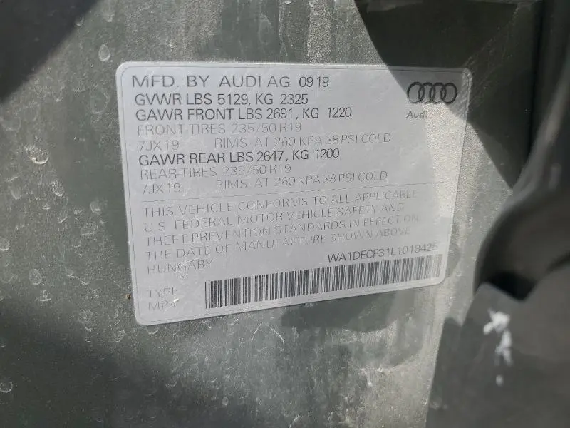 2020 AUDI Q3 PREMIUM S LINE  