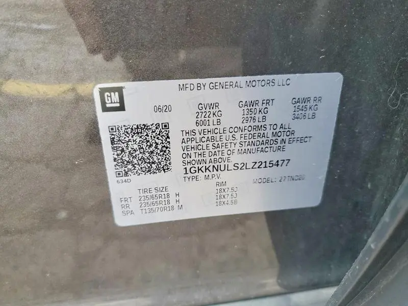 2020 GMC ACADIA SLT  