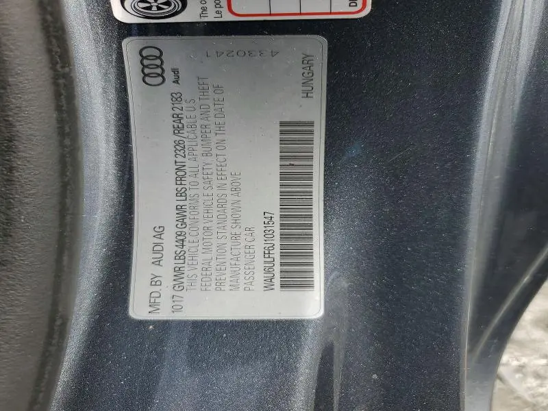 2018 AUDI A3 PREMIUM  