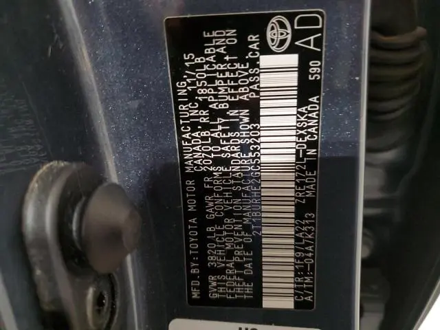 2016 TOYOTA COROLLA L  