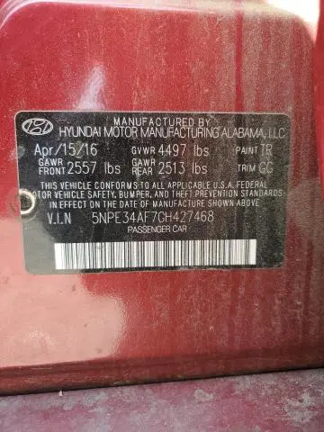 2016 HYUNDAI SONATA SPORT  