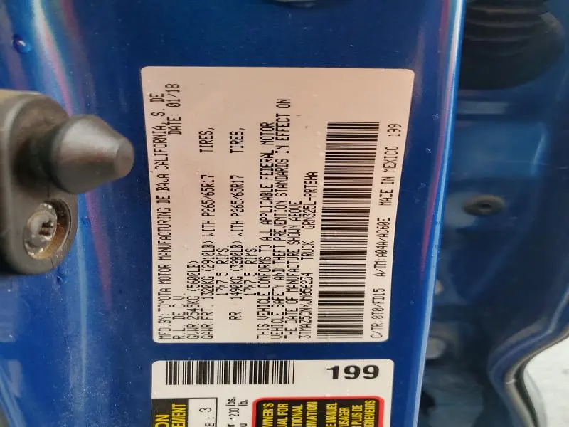 2018 TOYOTA TACOMA TRD SPORT/TRD OFF ROAD/TRD PRO  