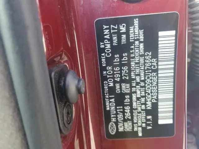 2012 HYUNDAI GENESIS 3.8L  