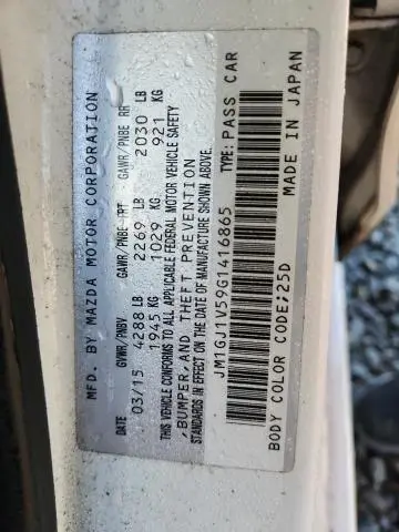 2016 MAZDA 6 TOURING  