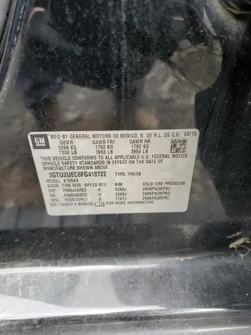 2015 GMC SIERRA K1500 SLE  