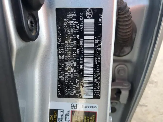 2017 TOYOTA CAMRY LE