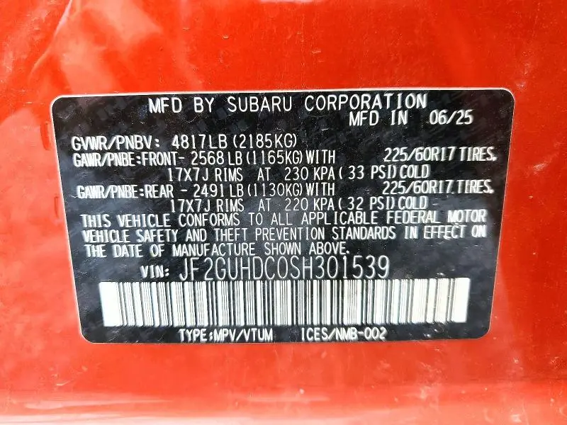 2025 SUBARU CROSSTREK PREMIUM  