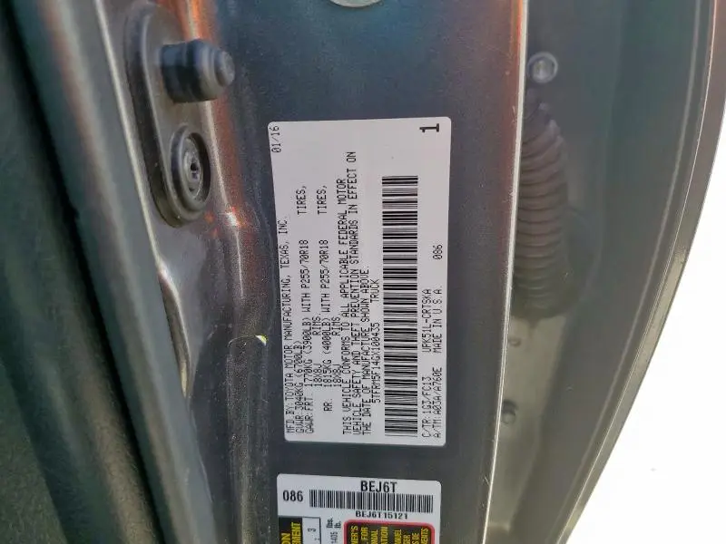 2016 TOYOTA TUNDRA DOUBLE CAB SR  