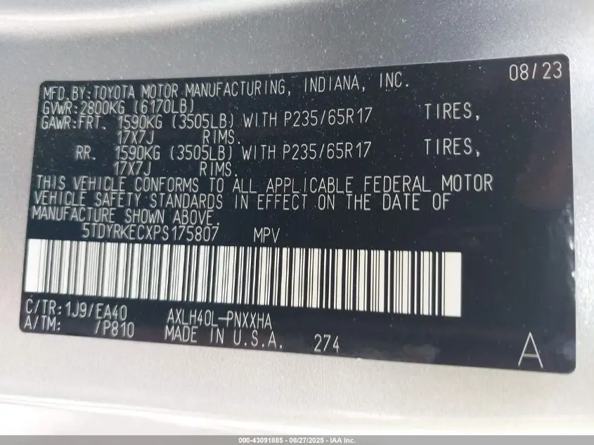 2023 TOYOTA SIENNA XLE