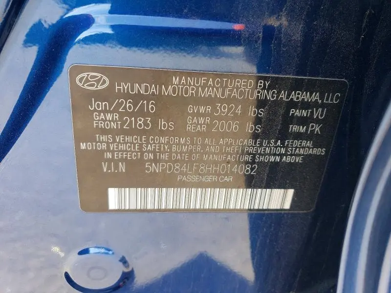 2017 HYUNDAI ELANTRA SE  