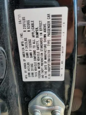 2011 HONDA ACCORD EX