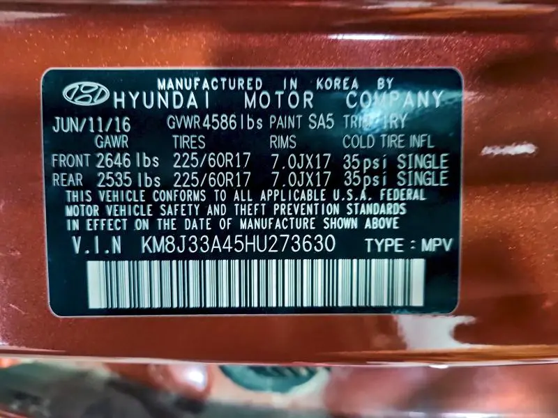 2017 HYUNDAI TUCSON LIMITED  