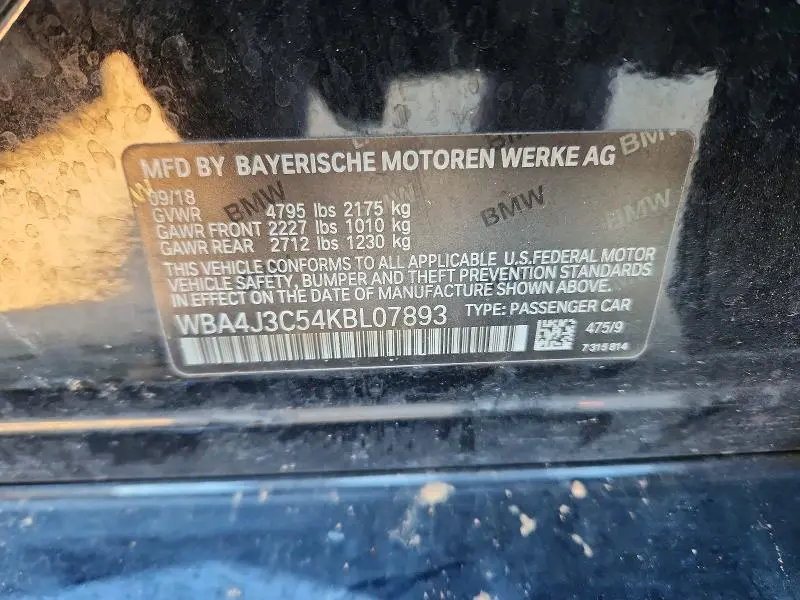 2019 BMW 430XI GRAN COUPE  