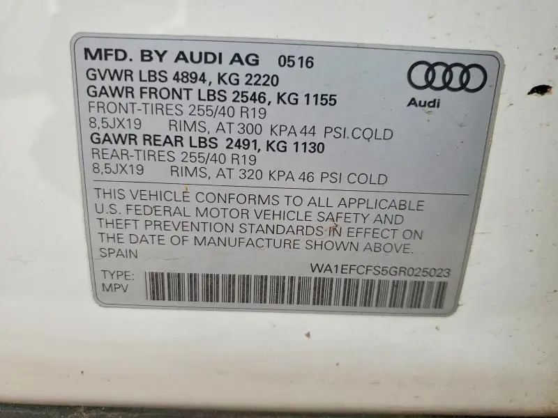 2016 AUDI Q3 PREMIUM PLUS  