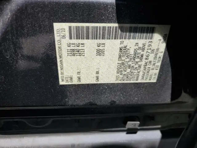 2010 NISSAN MAXIMA S  