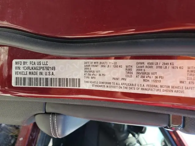 2023 JEEP GRAND CHEROKEE L LAREDO  