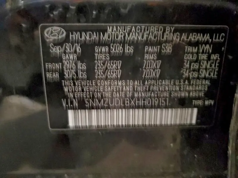 2017 HYUNDAI SANTA FE SPORT   