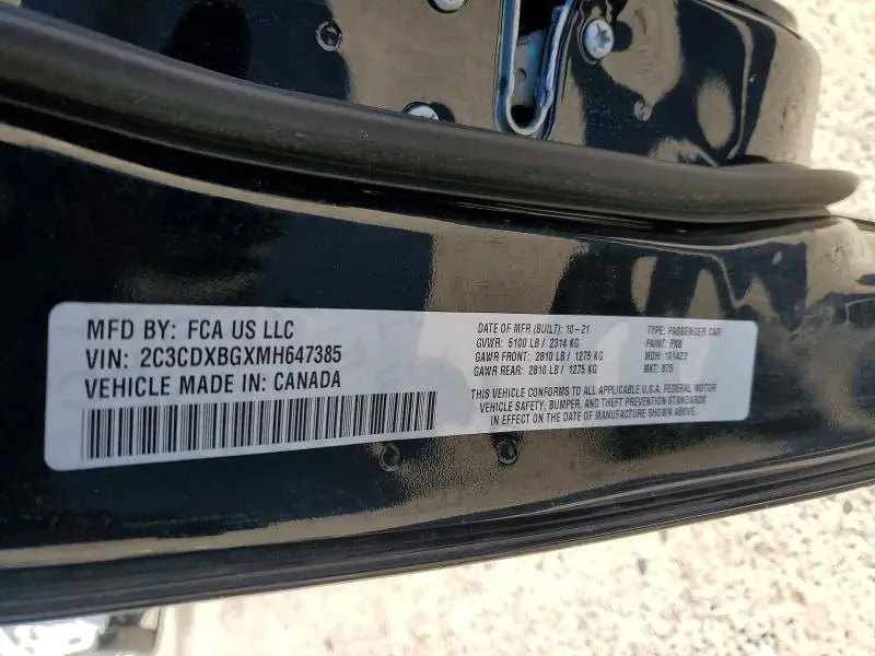 2021 DODGE CHARGER SXT  