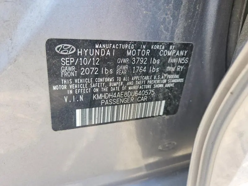 2013 HYUNDAI ELANTRA LIMITED  