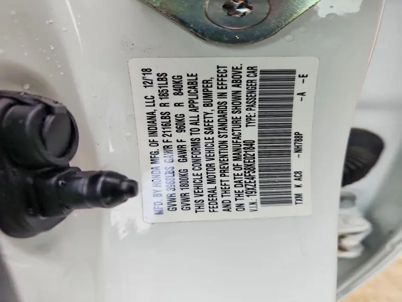 2019 HONDA INSIGHT EX  