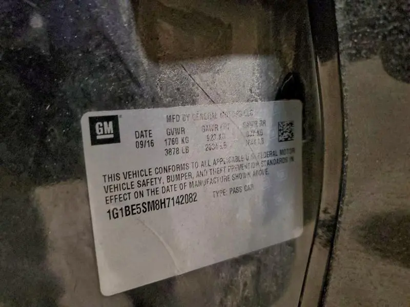 2017 CHEVROLET CRUZE LT  