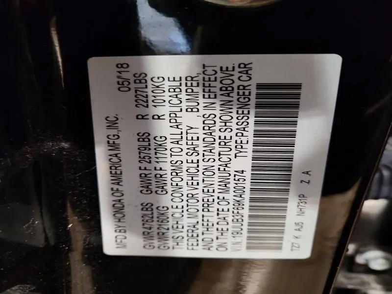 2019 ACURA TLX TECHNOLOGY  